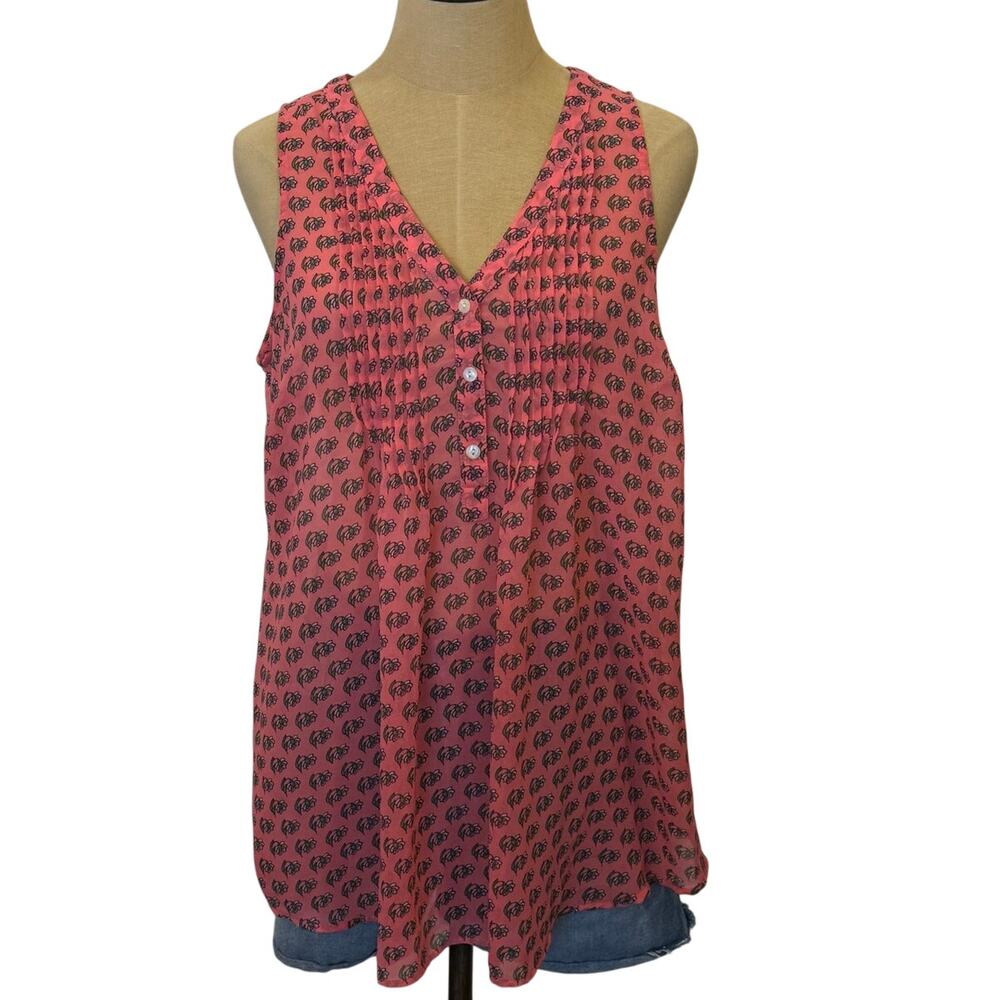 Motherhood Maternity Floral  Pink Sleeveless Top Shirt Women M